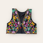 Load image into Gallery viewer, Colourful Floral Embroided Waistcoat - One Size