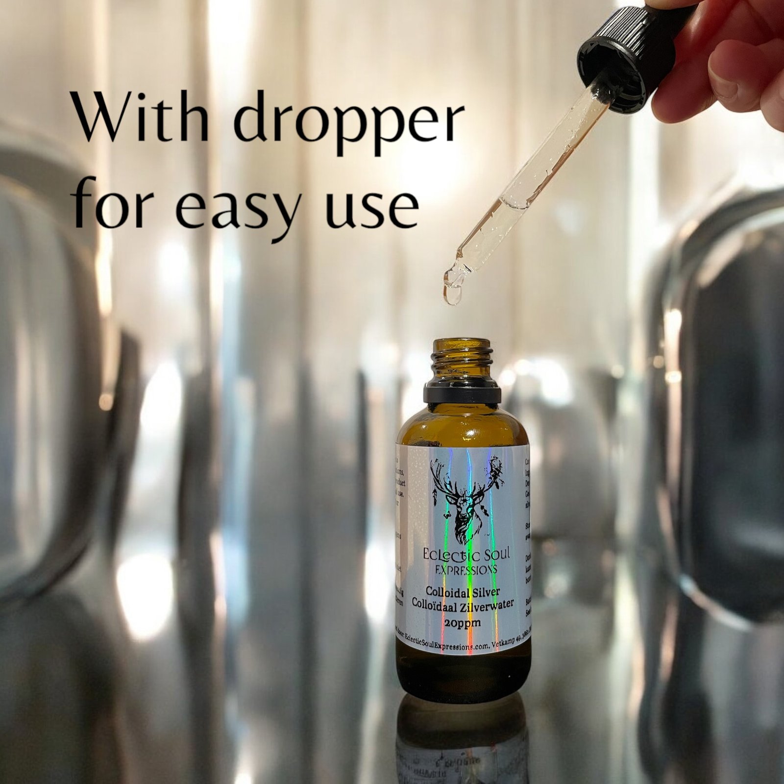 Colloidal Silver Drops 20ppm - 50ML - Eclectic Soul Expressions - Image 3